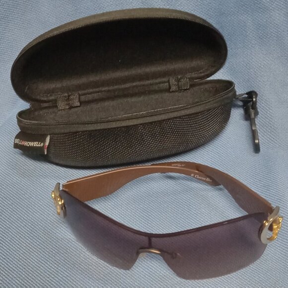 VINTAGE © Christian Dior Women's Buckle BROWN SUNGLASSES Buckle 1 QBOR1 120 B - Picture 1 of 15